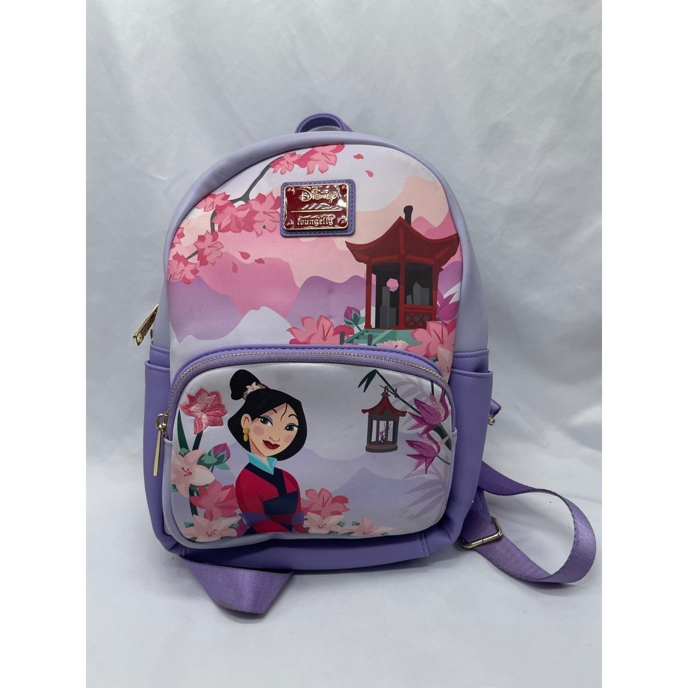 Loungefly Disney Mulan Magnolia Flowers Mini Backpack Exclusive Floral Pink